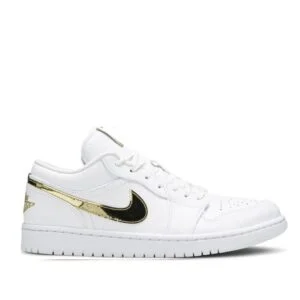 Air Jordan 1 Retro Low 'White Metallic Gold'
